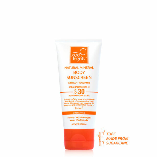 Suntegrity UNSCENTED Natural Mineral Sunscreen for Body 3 oz. or 5oz. Broad Spectrum SPF 30